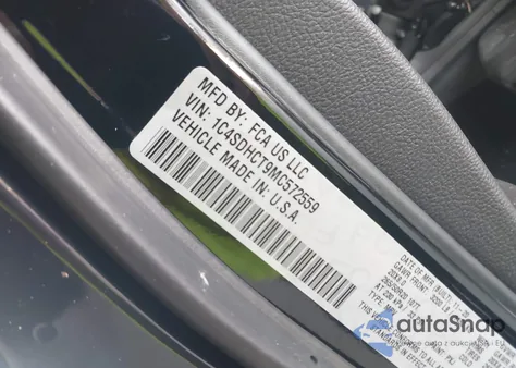 2021 Dodge Durango R/T Rwd из США, поврежденный, VIN 1C4SDHCT9MC572559